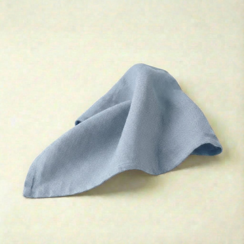 Leinenservietten in pastellblau (Stonewashed)