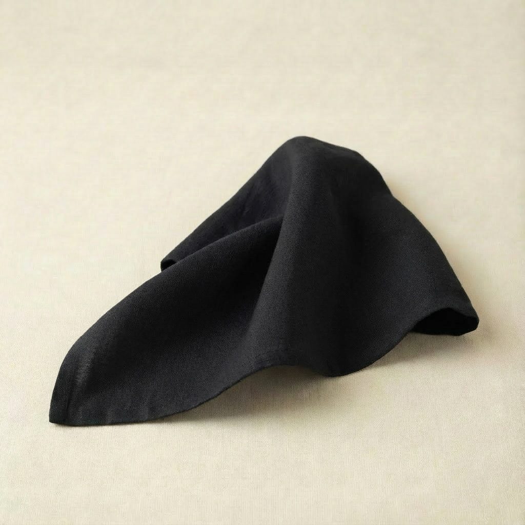 Leinenservietten in schwarz 50x50cm