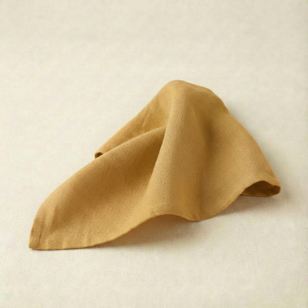 Leinenservietten in senfgelb, mustard