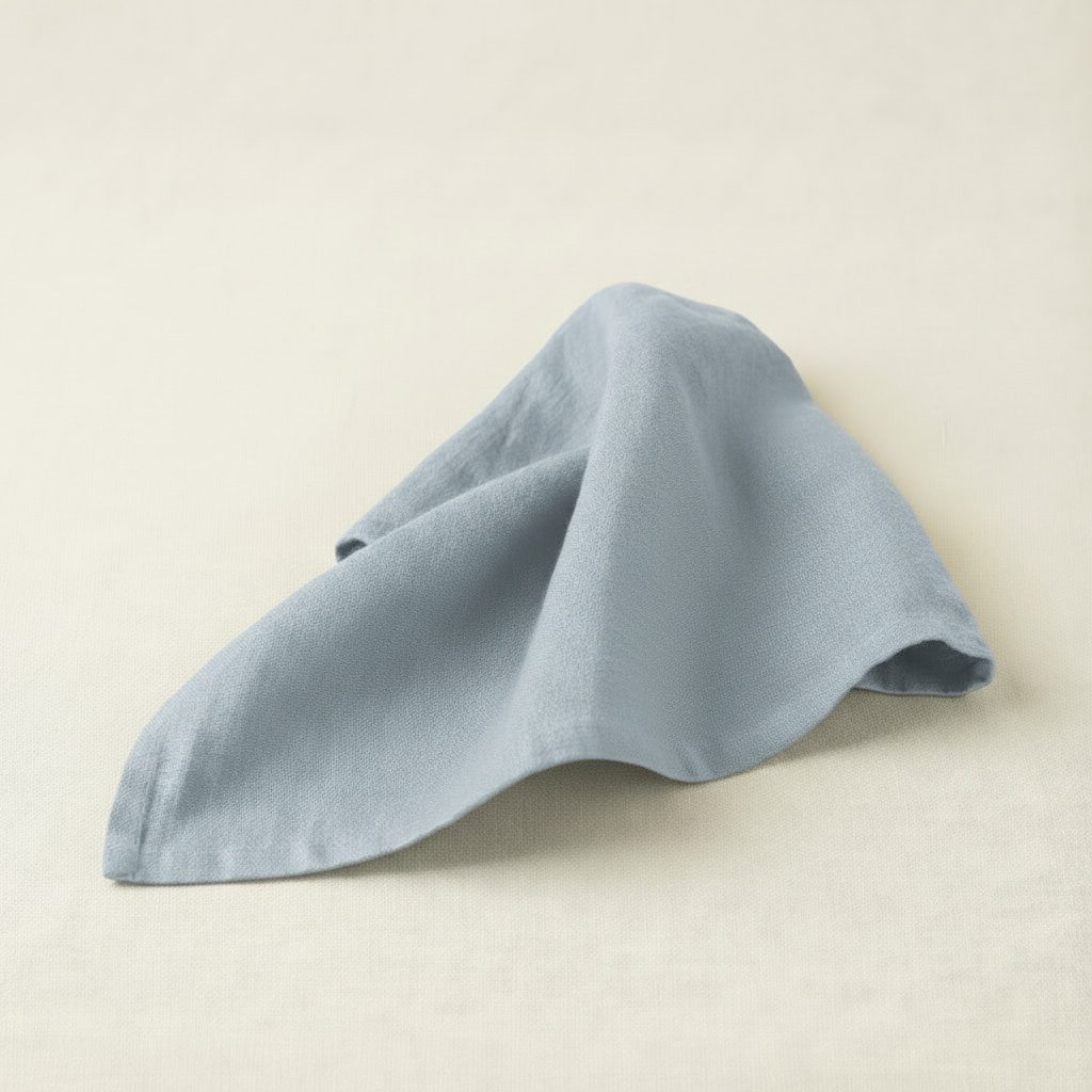 Leinenservietten in wolkenblau, powder blue