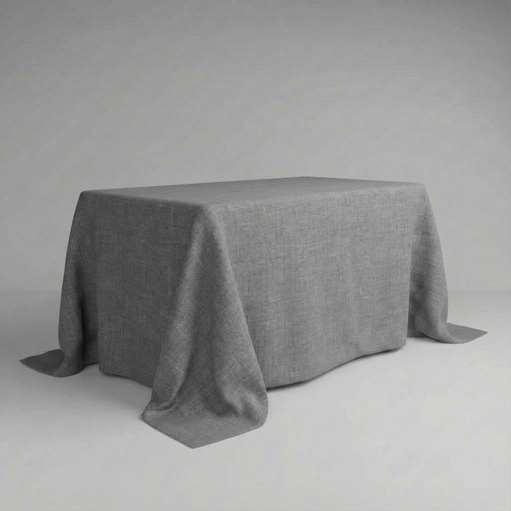 Leinentischdecke in steingrau  | 350×250 cm