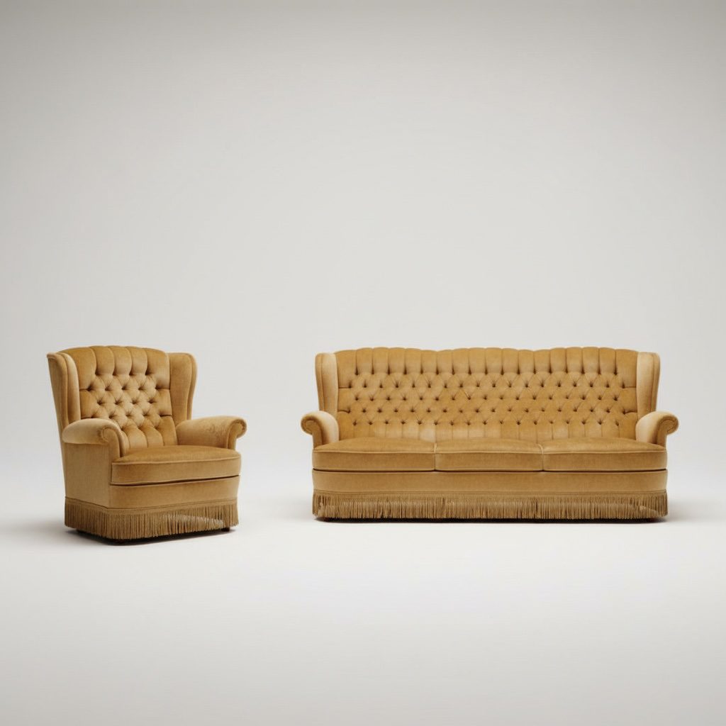 Vintage Sofa Lounge Ocker “Helga & Hans”