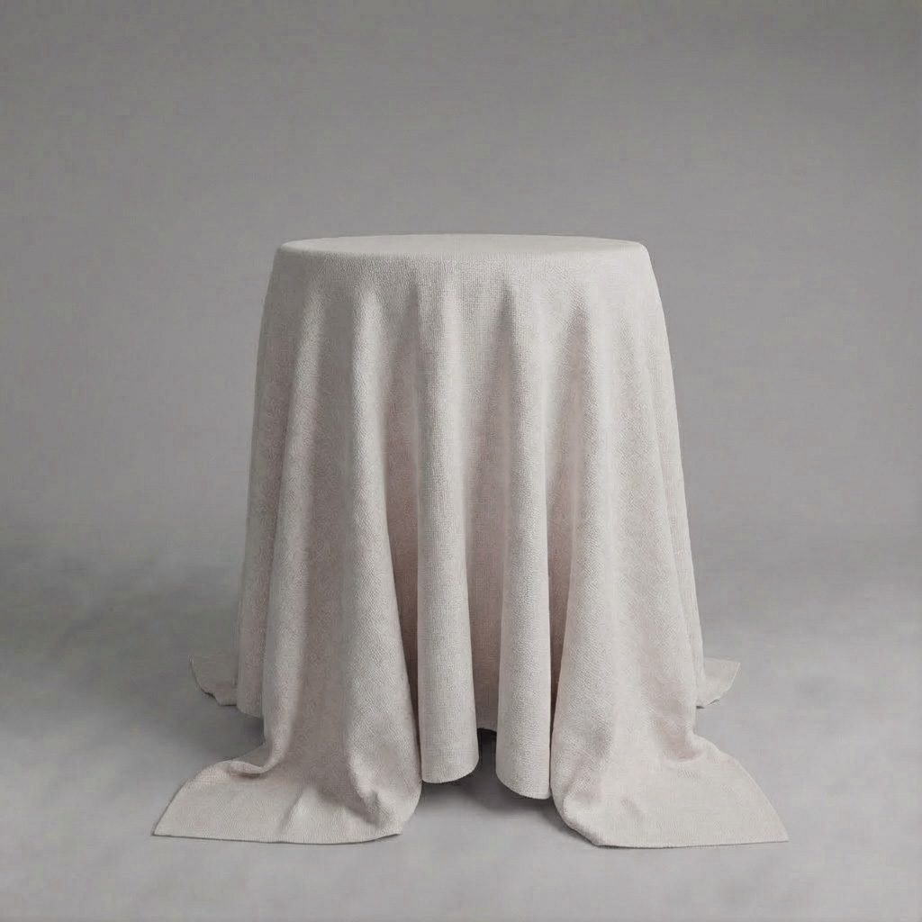 Runde Leinen Cocktailtischdecke in macchiato beige für Stehtische ⌀ 330cm