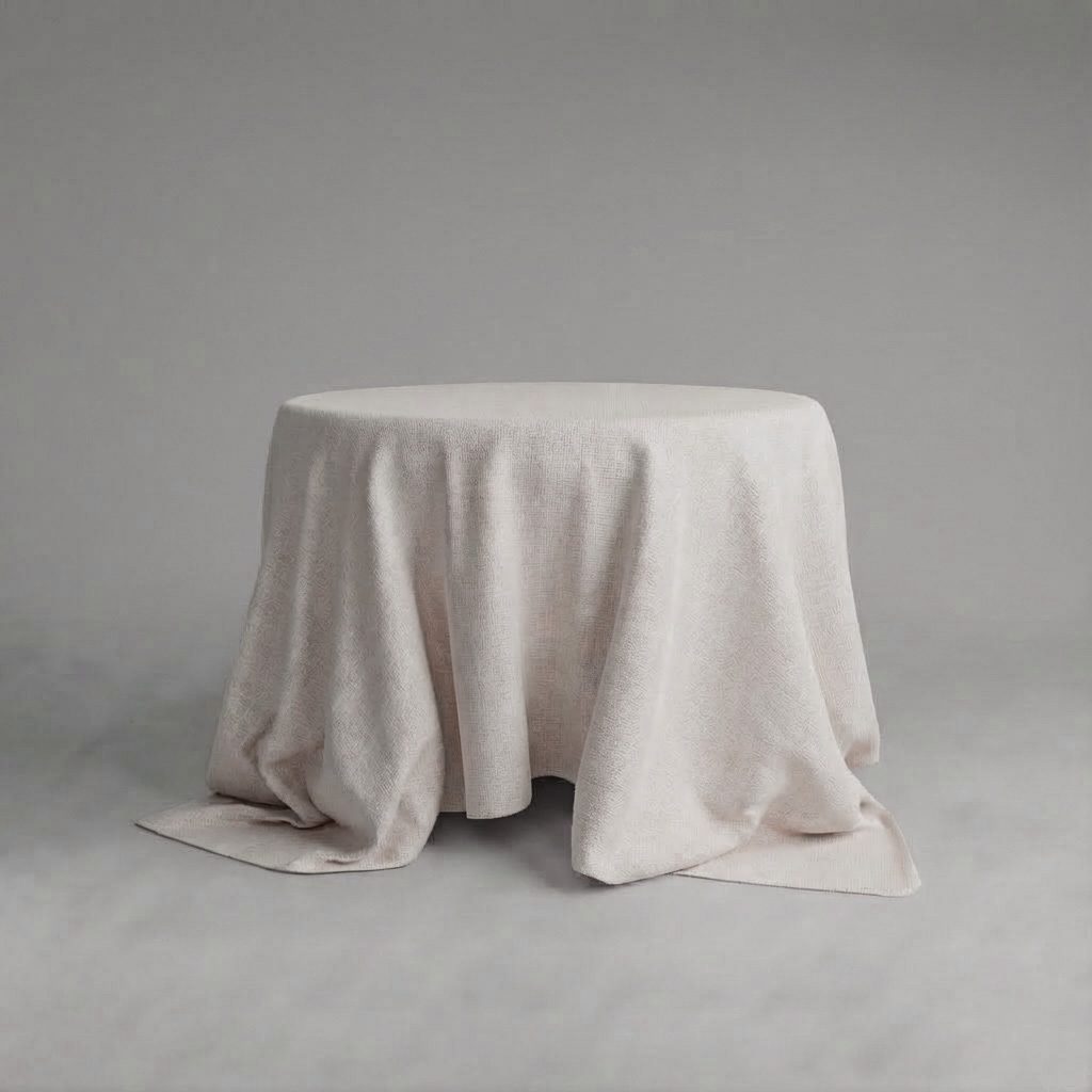 Runde Leinentischdecke in macchiato beige ⌀ 330cm