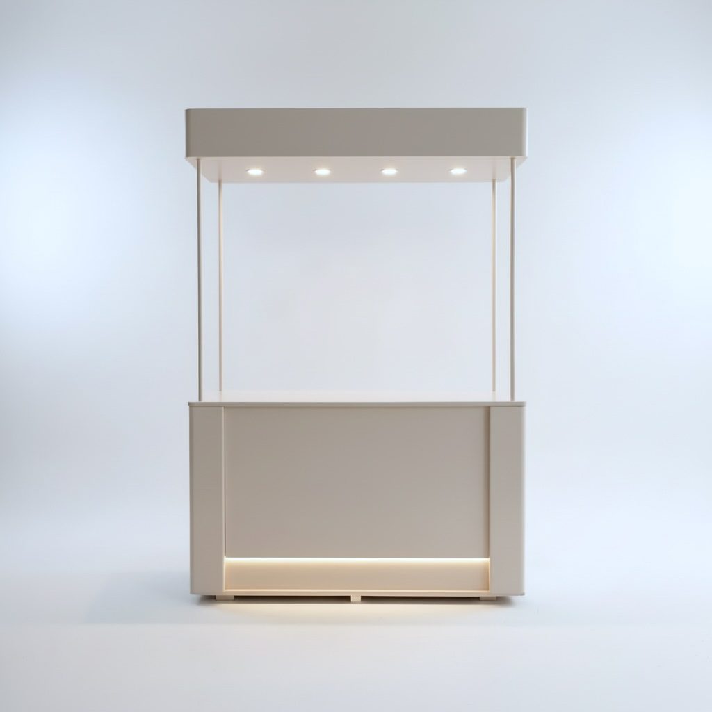 Marktstand / Foodcorner 180x80x250 cm in macchiato Beige