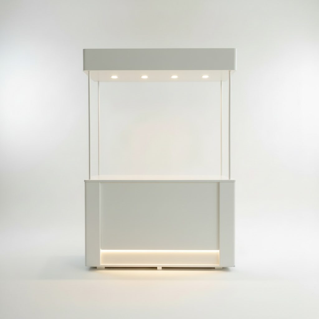 Marktstand / Foodcorner 180x80x250 cm in weiß