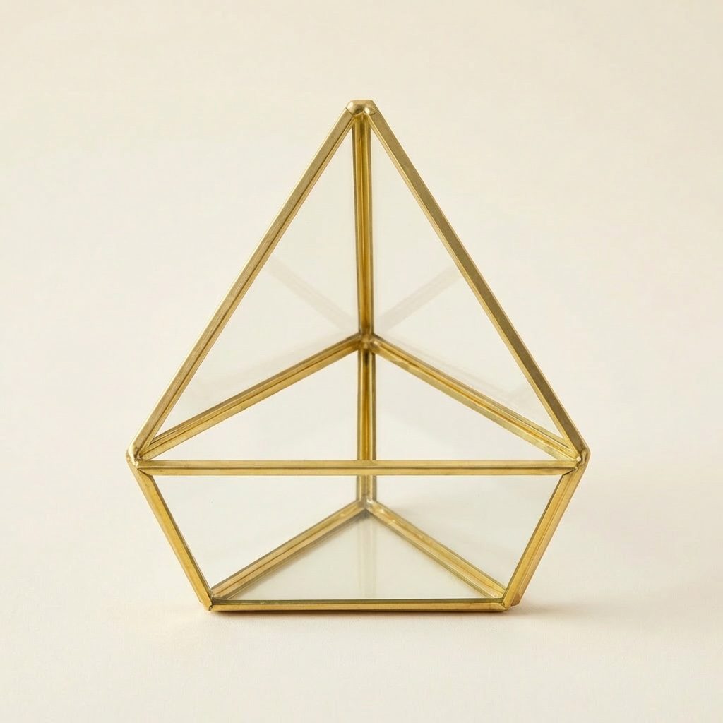 Mini Terrarium Triangle gold