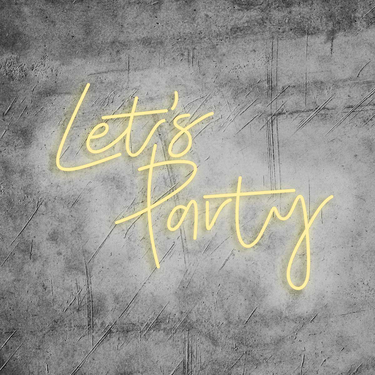 Neon Schriftzug “Let’s Party”