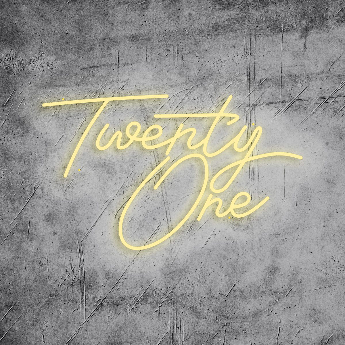 Neon Schriftzug “Twenty One / 21”