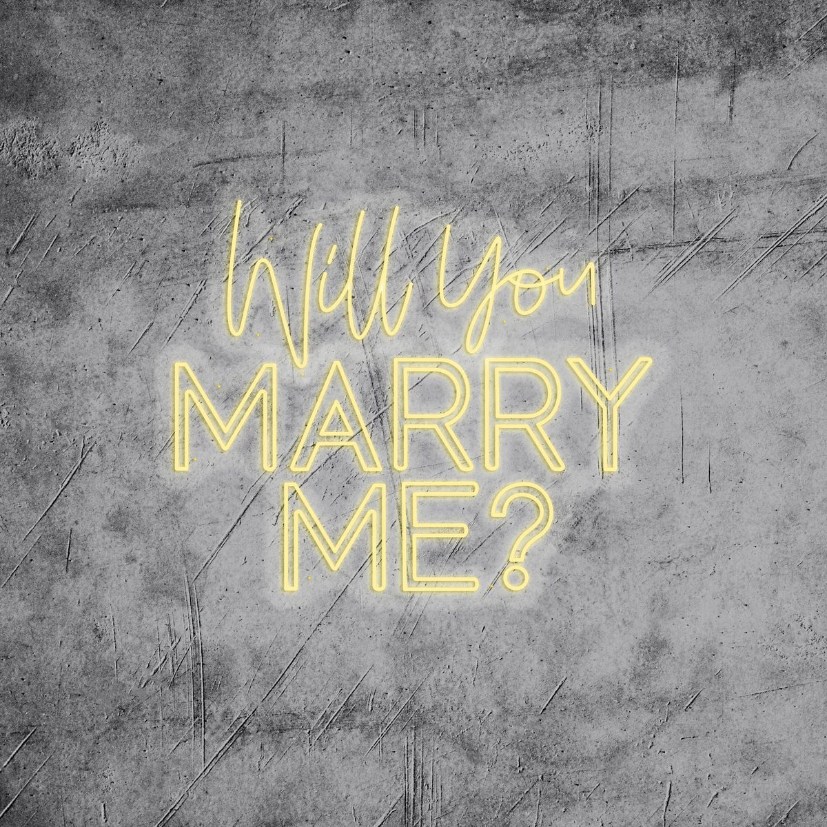 Neon Schriftzug “Will you Marry Me?”