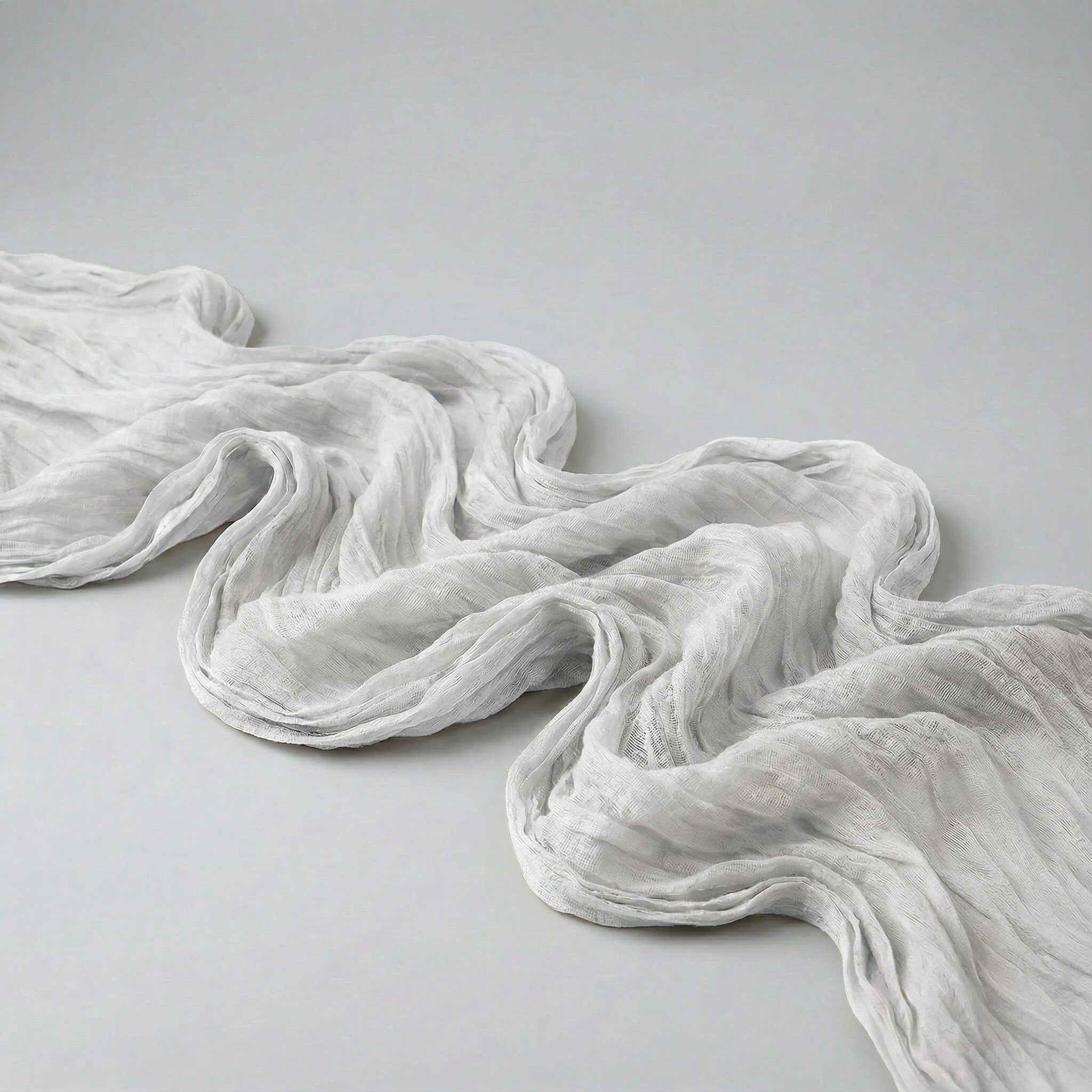 Fineart Chiffon-Tischläufer Offwhite 70x250cm