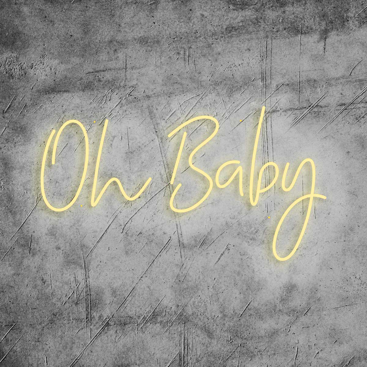 Neon Schriftzug “oh baby”