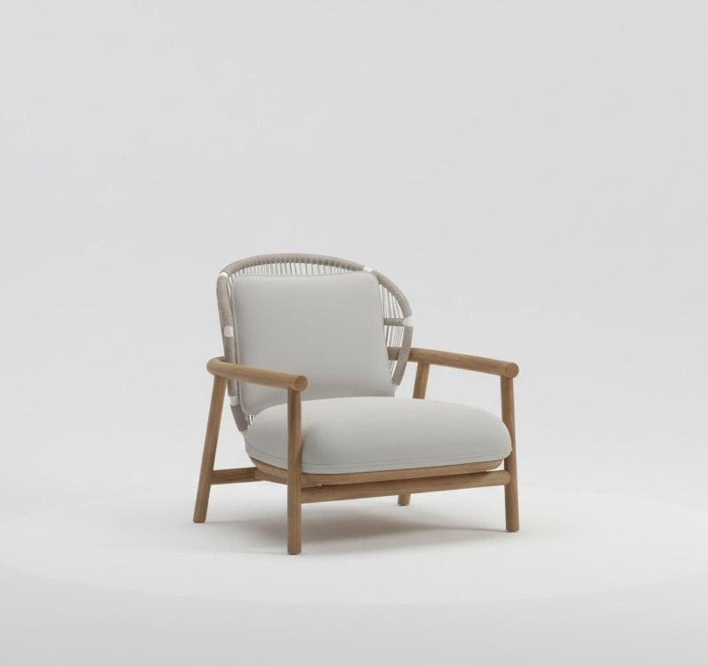 Outdoor-Sessel “Sole Rope” lowback 80 x 80 cm