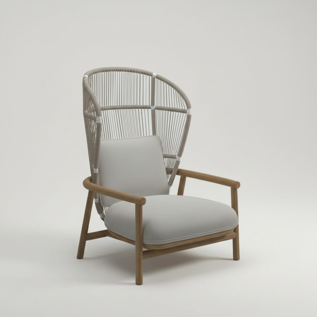 Outdoor-Sessel “Sole Rope” highback 80 x 80 cm