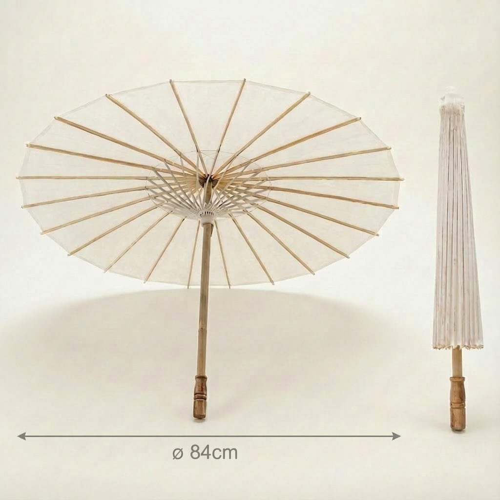 Sonnenschirm aus Papier mit Bambus-Griff ⌀ 84cm