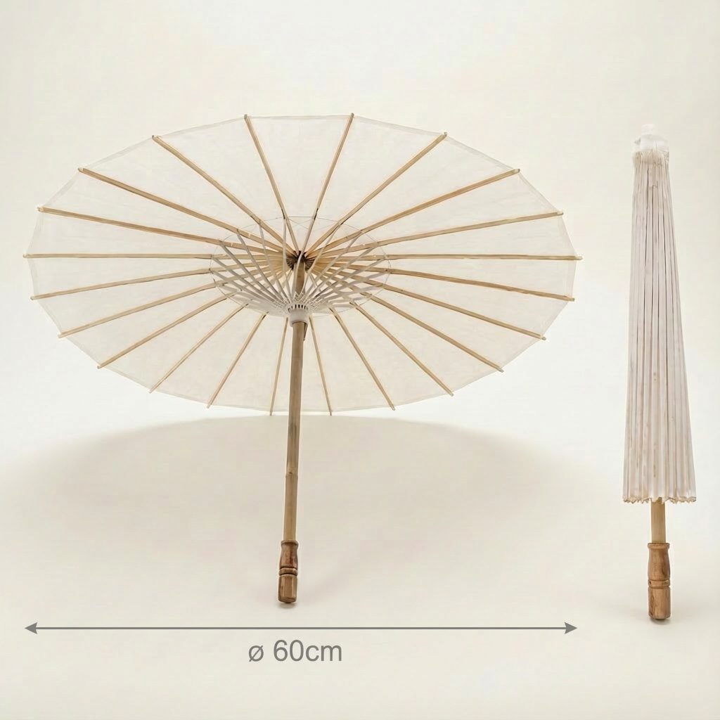 Sonnenschirm aus Papier mit Bambus-Griff ⌀ 60cm