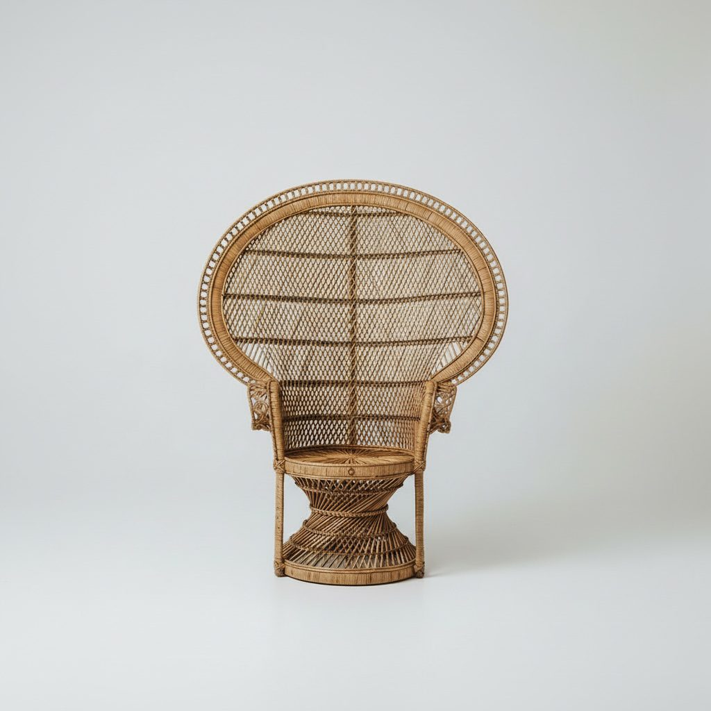 Pfauensessel aus Rattan