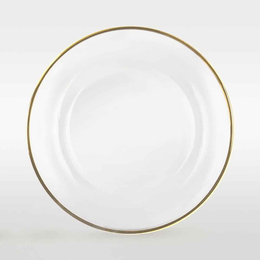 Platzteller aus Glas mit Goldrand klar ⌀ 33cm