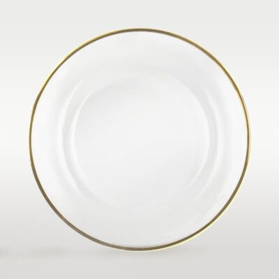 Platzteller aus Glas mit Goldrand klar ⌀ 33cm