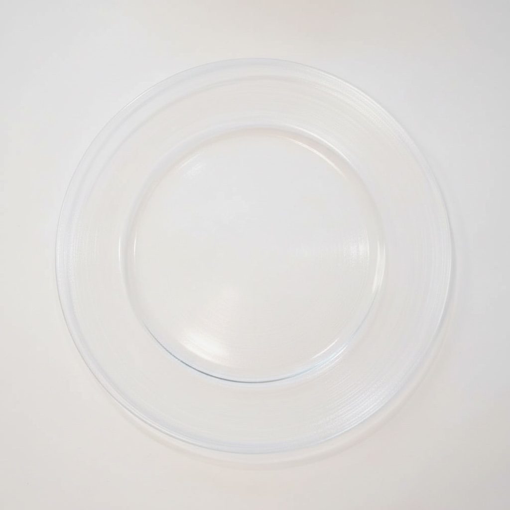 Platzteller aus Glas strukturiert 32,5cm
