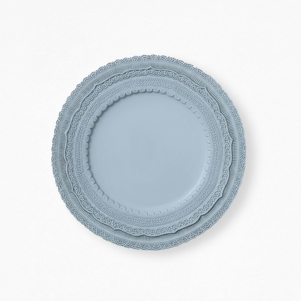 Platzteller “Lace Plate” in powder blue 33cm