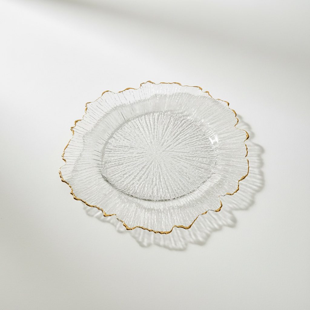 Platzteller “Glamour” mit goldrand 33cm