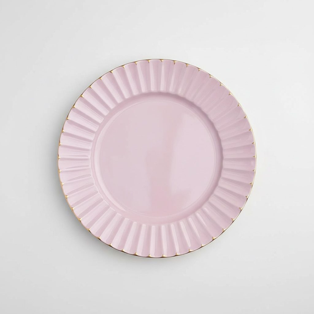 Platzteller “Minimalism Wave Rose” mit goldrand 33 cm