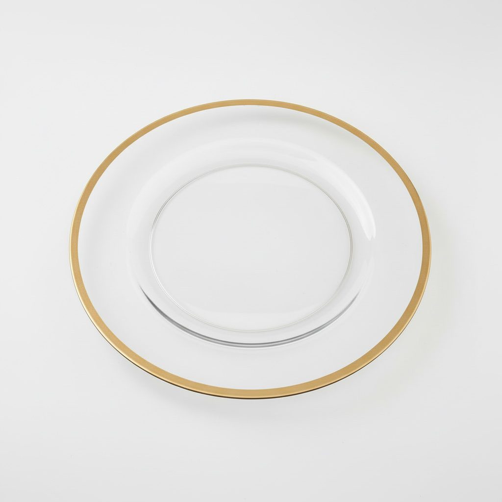 Platzteller mit goldrand in mattgold ⌀ 33cm