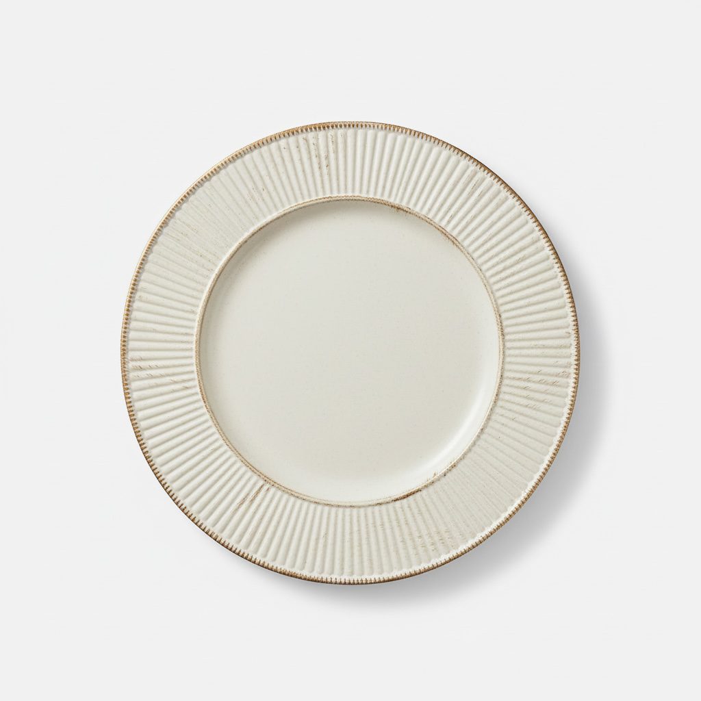 Platzteller “Riffled Lime Plate” in weiß ⌀ 33 cm
