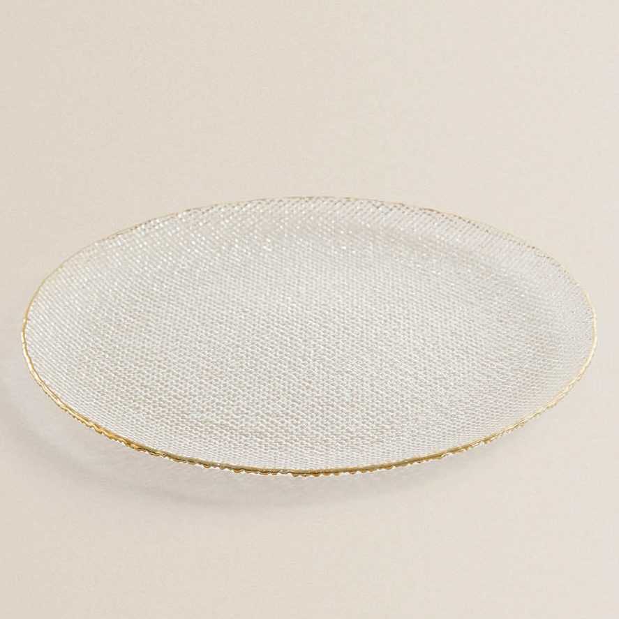 Platzteller mit Goldrand & Relief 32,7cm – Bild 2