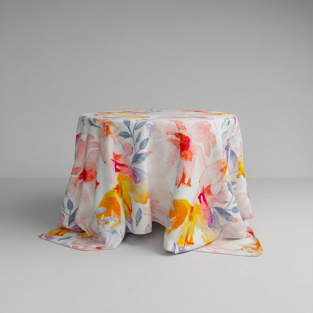 Runde Tischdecke Aquarell Flower Bomb | ⌀ 330 cm