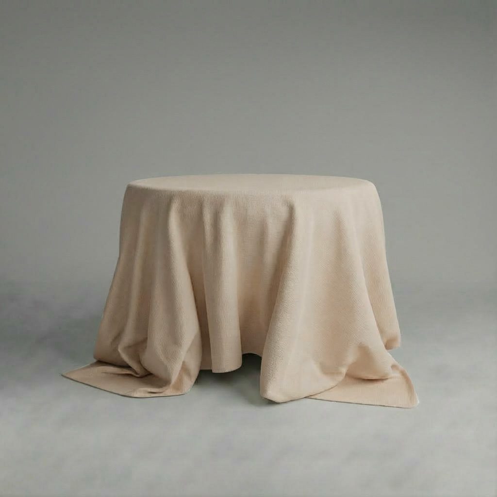 Runde Tischdecke in beige  | ⌀ 360 cm