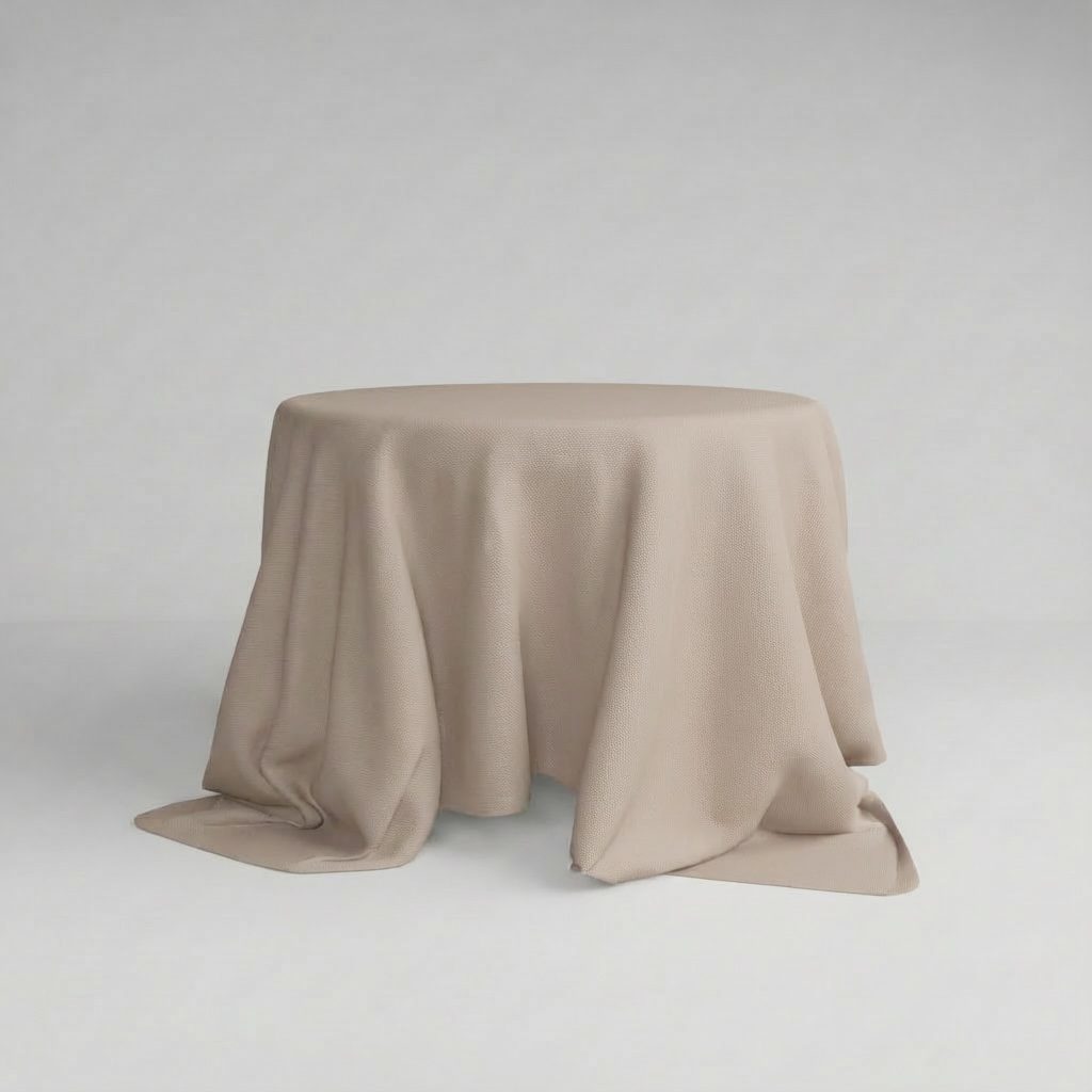 Runde Tischdecke in macadamia  | ⌀ 330 cm