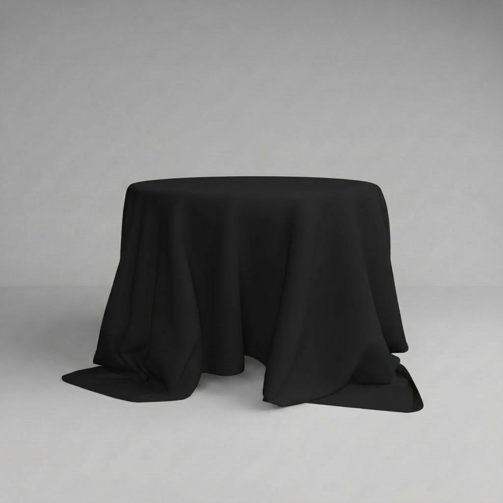 Runde Tischdecke in schwarz matt  | ⌀ 330 cm