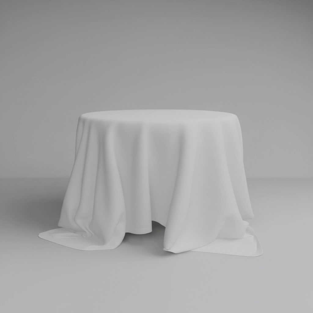 Runde Tischdecke in weiß  | ⌀ 330 cm