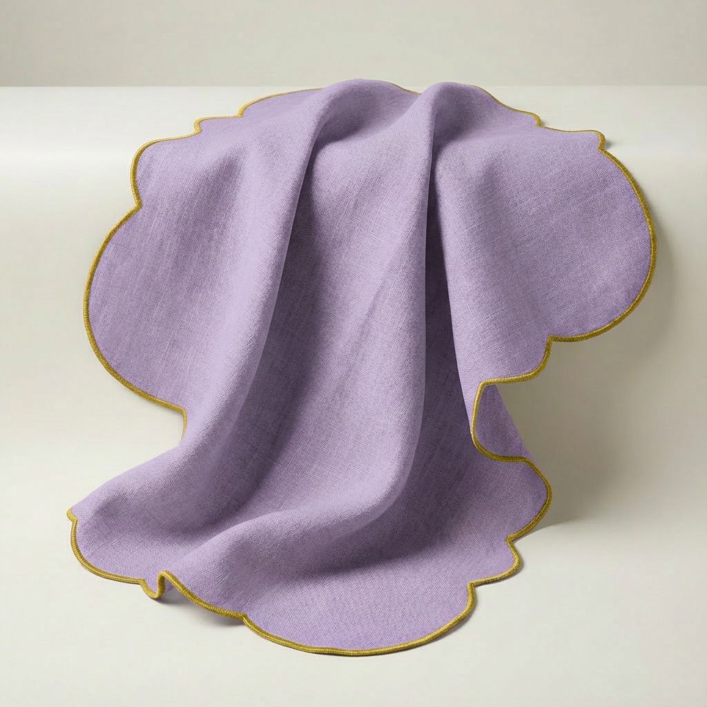 Leinenservietten Scalloped Flieder