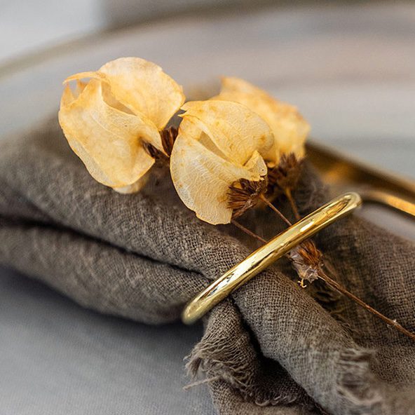 Serviettenringe in gold – Bild 2