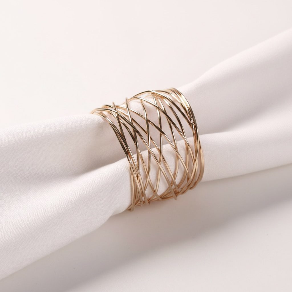 Serviettenringe feines Kupfer – Bild 2