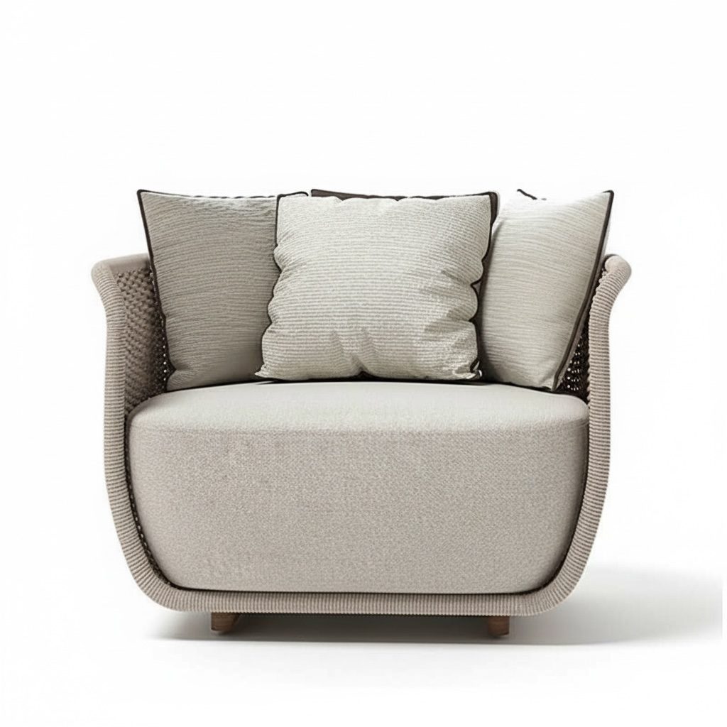 Outdoor-Sessel “Belezza” offwhite 96 x 80 cm