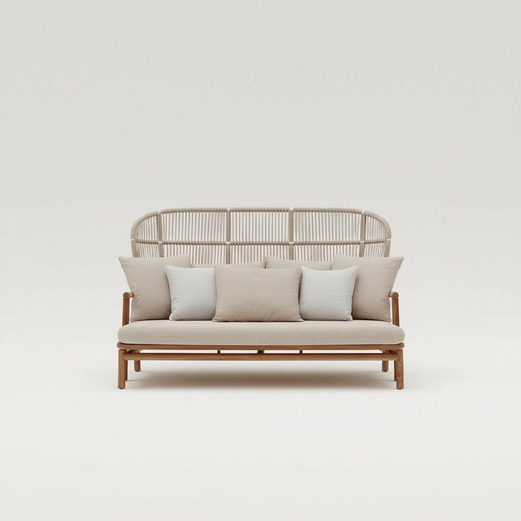 Outdoor-Daybed “Sole Rope” highback 175 x 175 cm