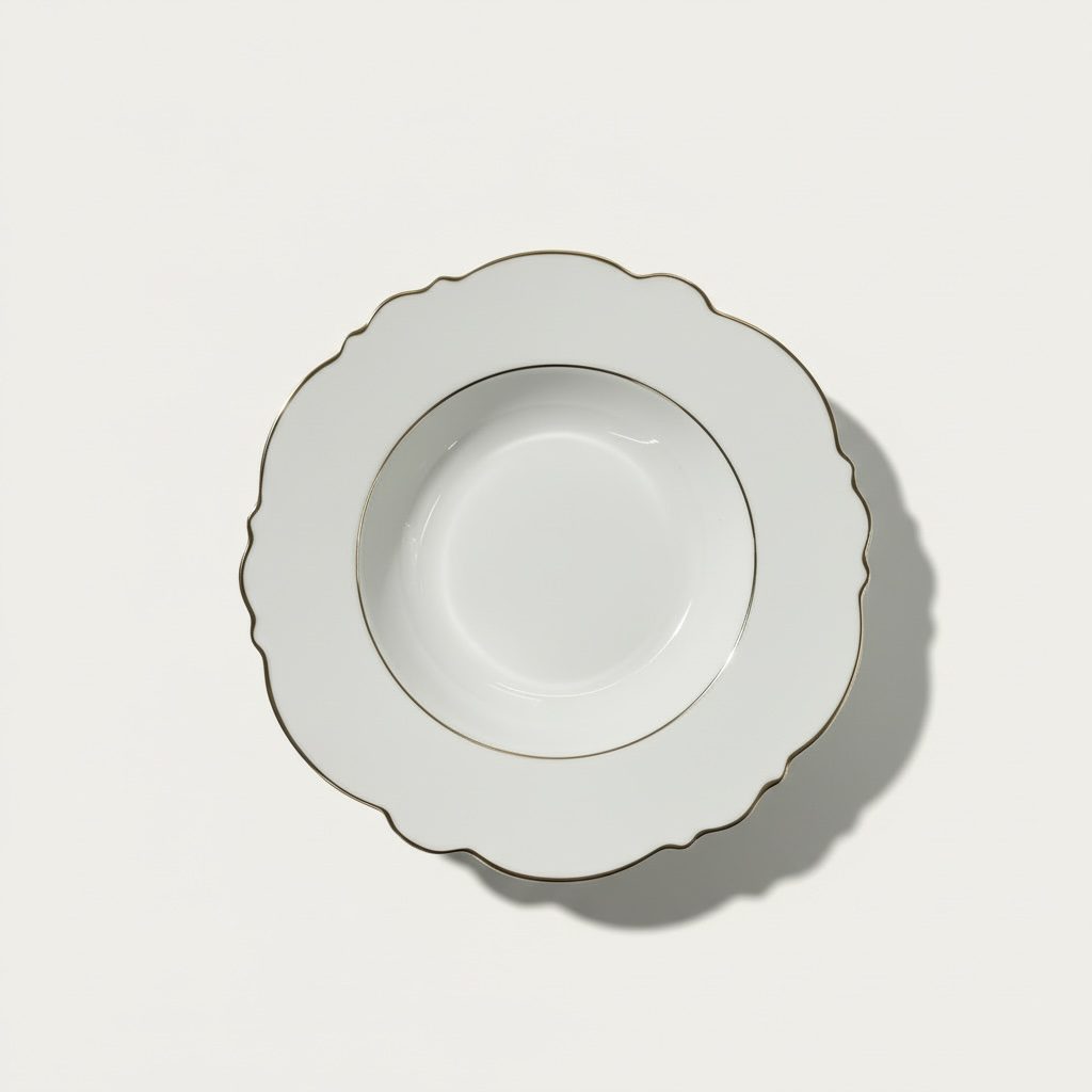 Suppenteller “Elegance white/rosé shine” aus Porzellan – ⌀ 23,2 CM