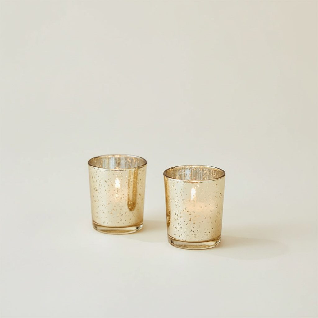 Goldene Gesprenkelte Teelichthalter