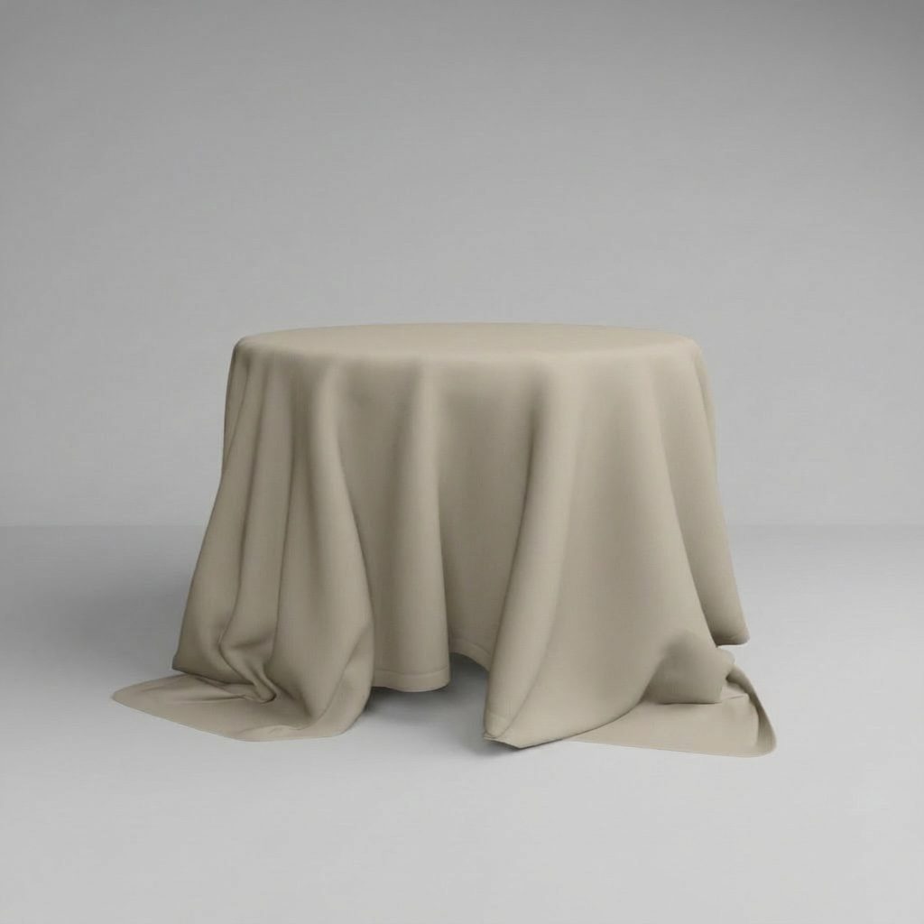 Runde Tischdecke in Warm Gray  | ⌀ 330 cm