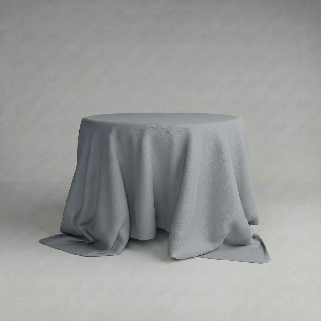Runde Tischdecke in hellgrau  | ⌀ 360 cm