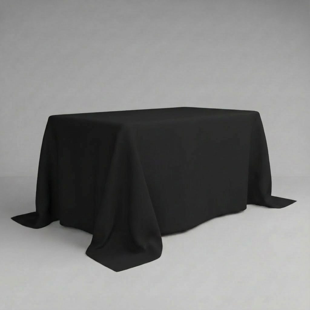 Tischdecke in schwarz matt  | 410×250 cm