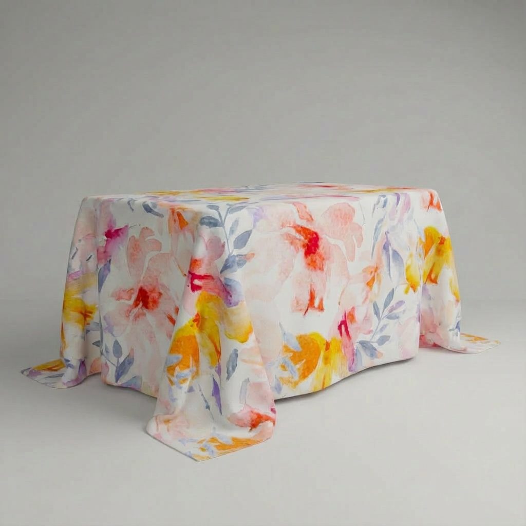 Rechteckige Tischdecke Aquarell Flower Bomb 410x250cm