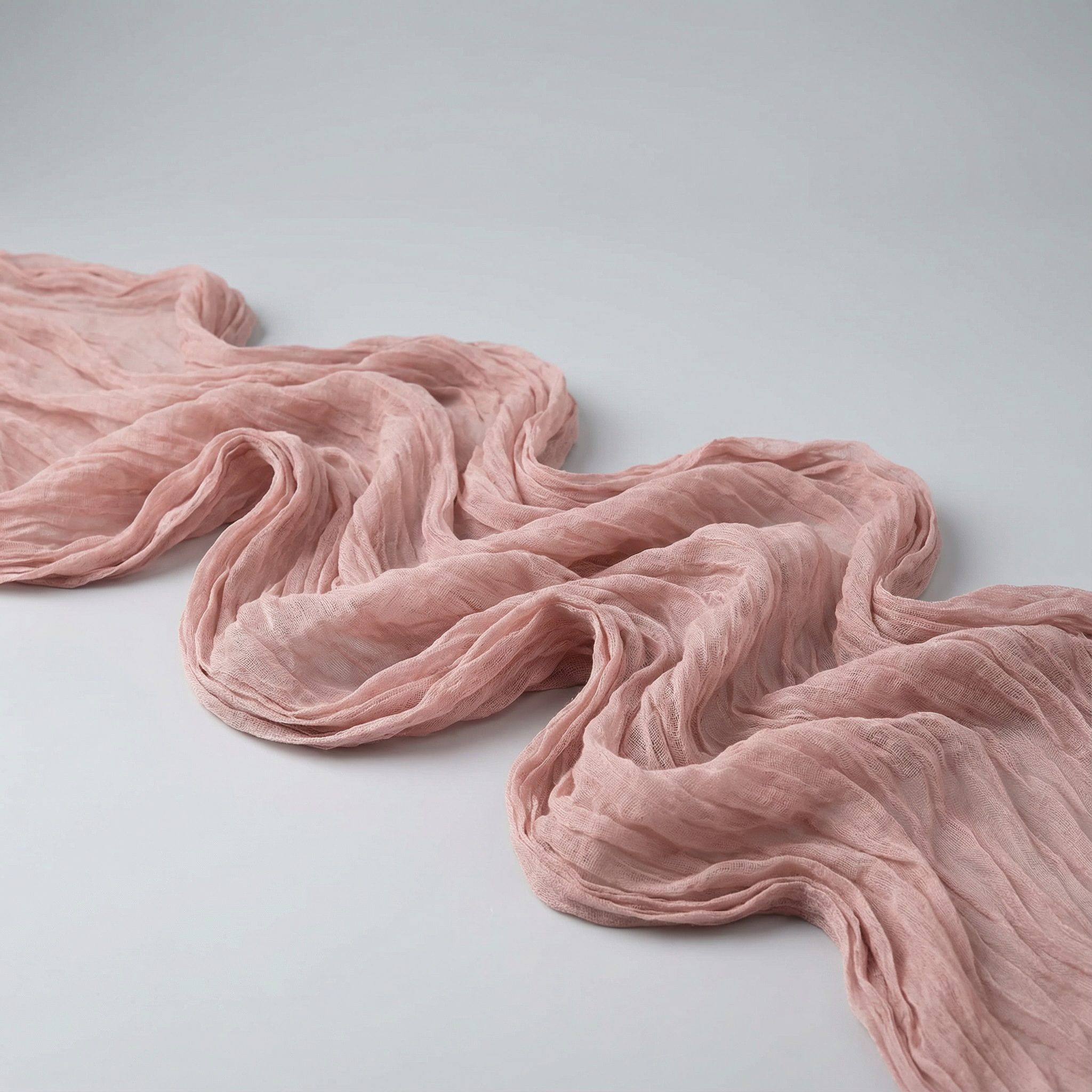 Fineart Chiffon-Tischläufer Altrosa 70x250cm