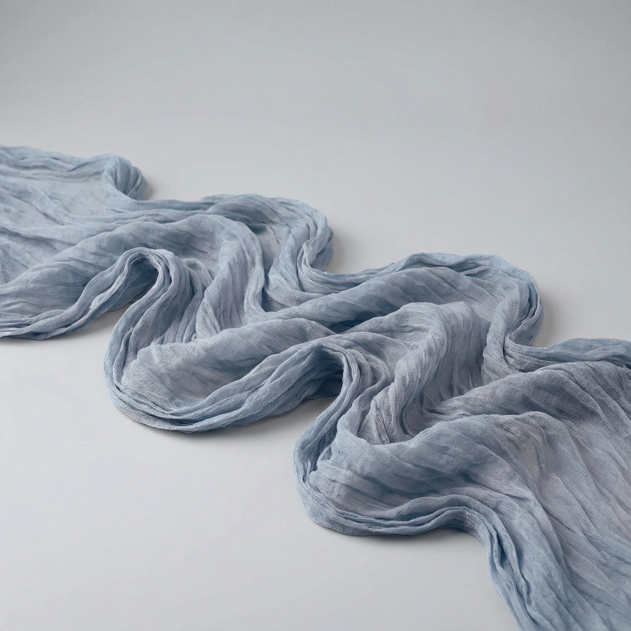 Fineart Chiffon-Tischläufer Dusty Blue 70x250cm