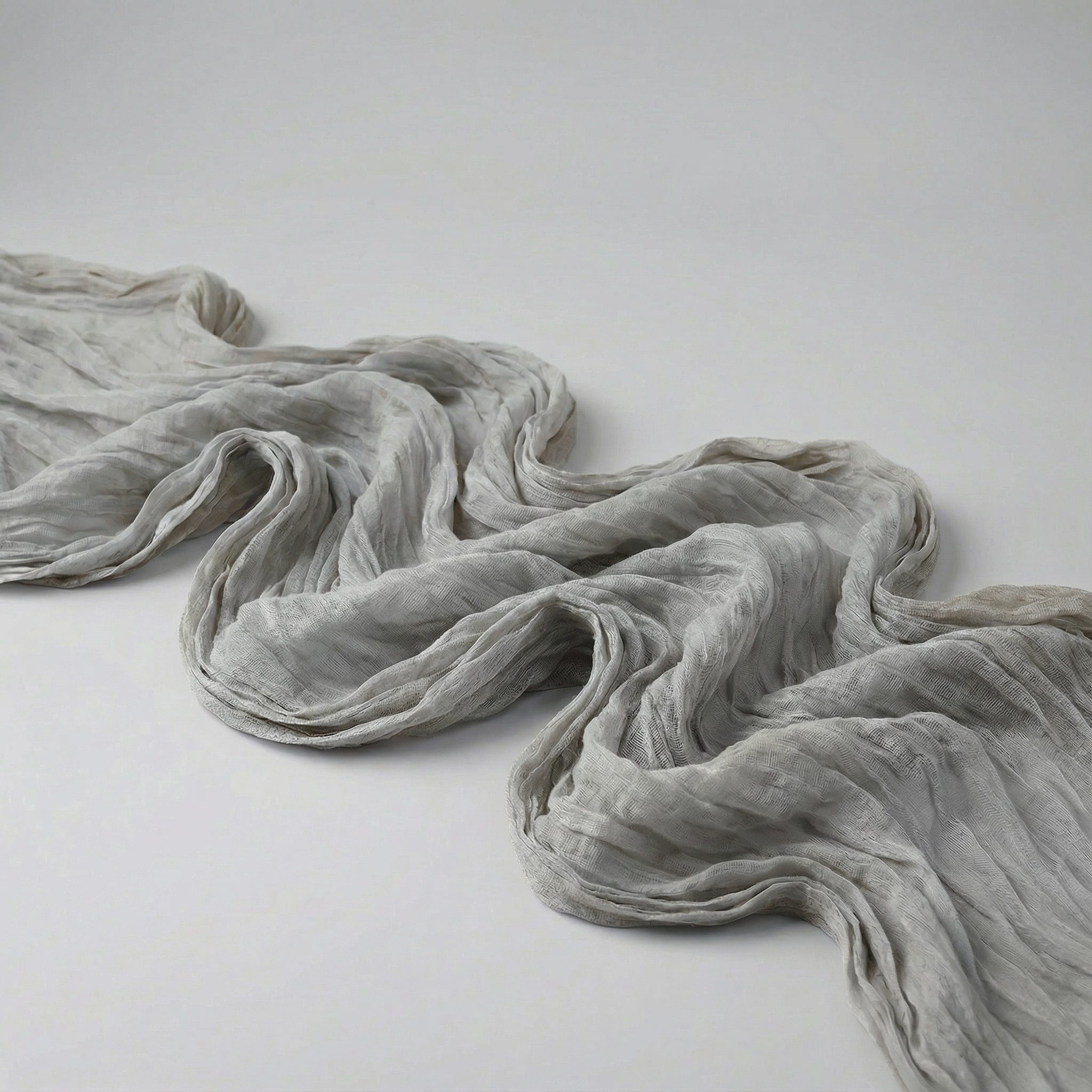 Fineart Chiffon-Tischläufer Dusty Grey 70x250cm