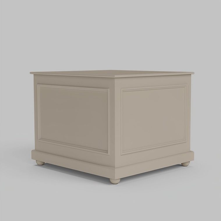 Mobile Bar-Säule Stage für Champagnertower / Torte macchiato beige rechteckig mit Rollen 100x100x80cm